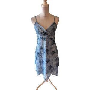 Pimkie Blue Sleeveless V-Neck Lace Covered Dress Size L